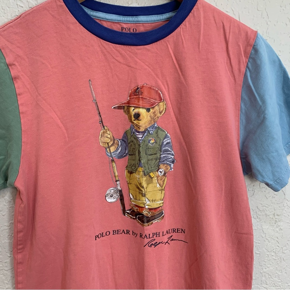 Polo Ralph Lauren T Shirt Youth Large Polo Bear Boys Short Sleeve (14/16) - Picture 2 of 8